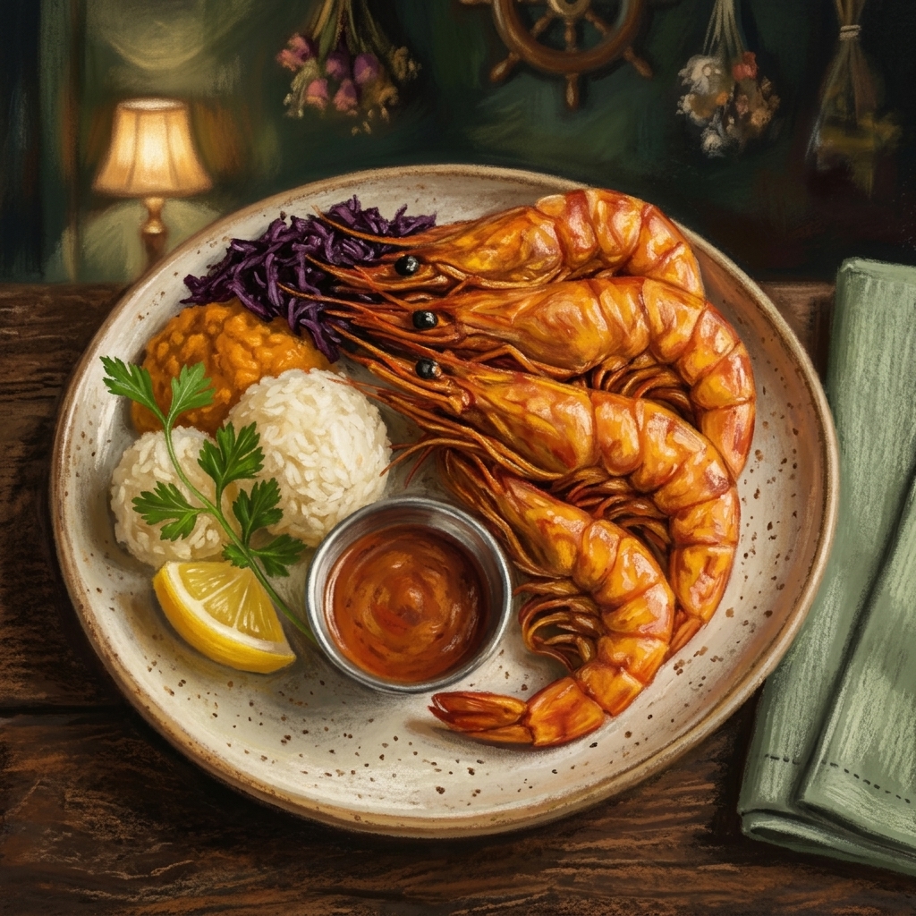 Gambas au saté